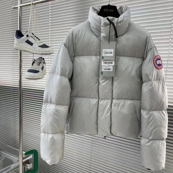 C. Goose Jacket Grey White Polyester 0047