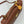 LP Extra Bag 19cm Ostrich Pattern Chestnut Brown Calfskin Gold Hardware