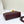 LP Extra Bag 19cm Ostrich Pattern Burgundy Calfskin Gold Hardware