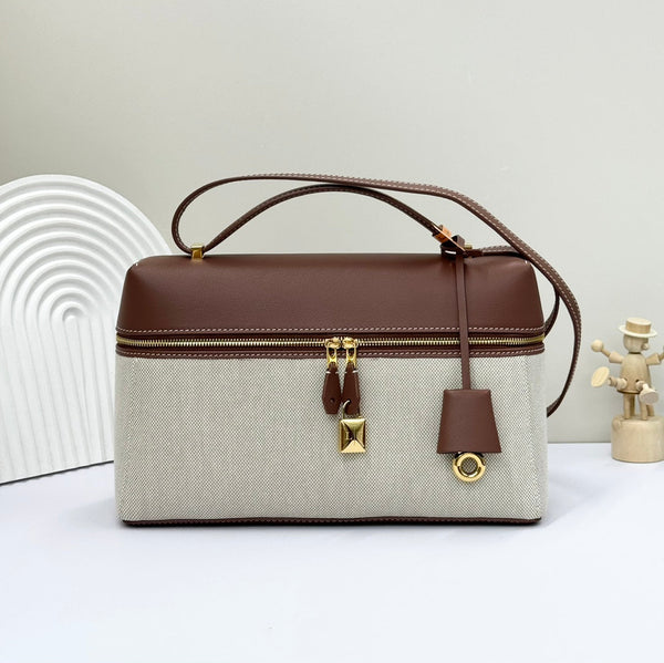 LP Extra Pouch L27 Caramel Calfskin Linen 231570