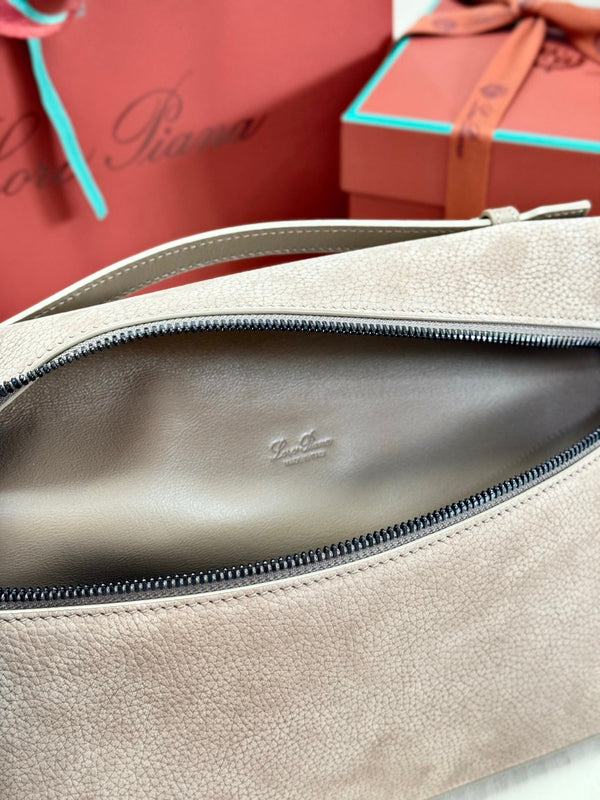 LP Extra Pouch Men's L29 Grey-Brown Cowhide 282258