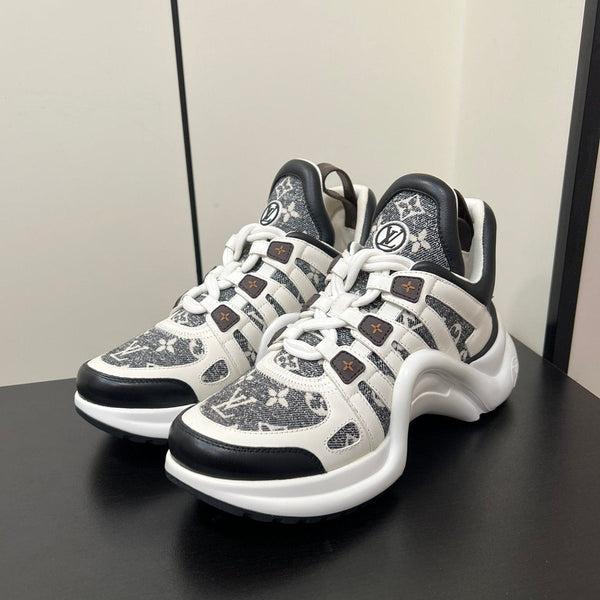 LV Archlight Sneaker 50mm White Mix Black Monogram Jacquard Fabric