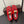 ALAIA BALLET FLATS IN CHERRY RED MESH FISHNET WITH GOLD HARDWARE