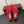 ALAIA BALLET FLATS IN CHERRY RED MESH FISHNET