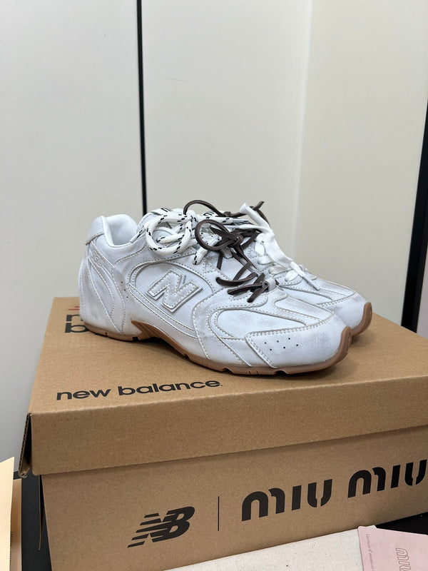 Miu Balance 530 Sneakers Retro White Suede