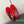 Alaila Ballet Flats In Red Velvet 975743