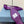 CUT-OUT BALLERINAS IN VIOLET SATIN