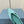 BALLERINE CON TAGLI IN RASO BLU TURCHESE