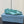 BALLERINA CON TAGLI IN RASO BLU TURCHESE E FIBBIA CON PERLINE