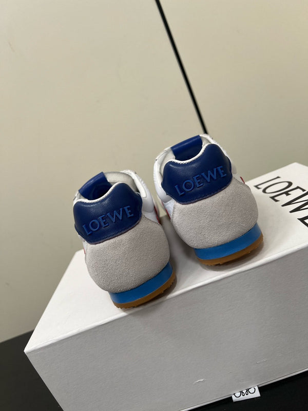 Sneaker Loewe Ballet Runner 2.0 in nylon e pelle di pecora bianca