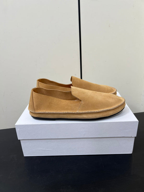 The Row Tyler Loafer Beige Suede 340030