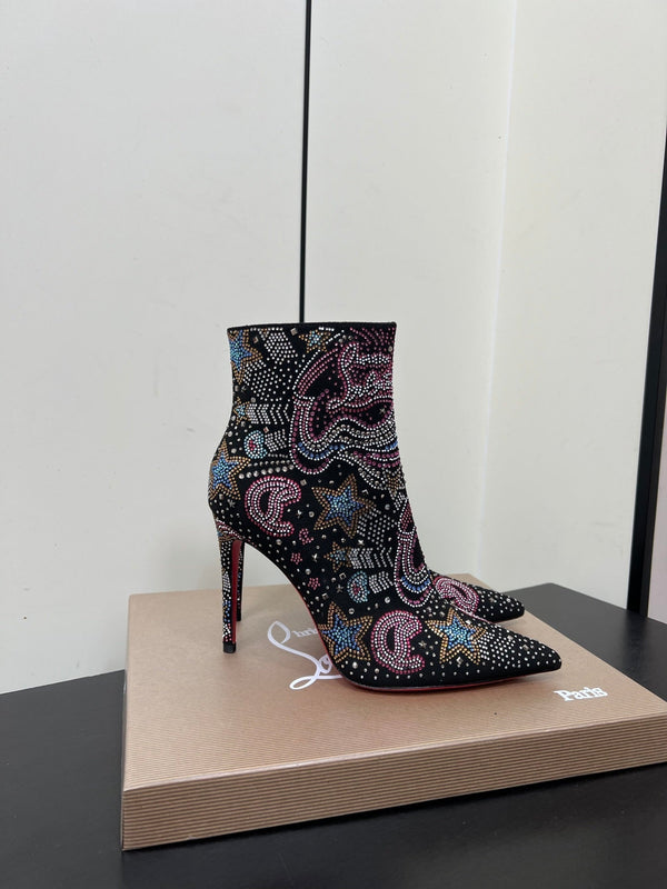 CL Hot Chick Starlight Ankle Boots 10.5 Suede 618912