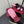 Sandales RV Trompette 8,5 cm en satin noir et rose 619600