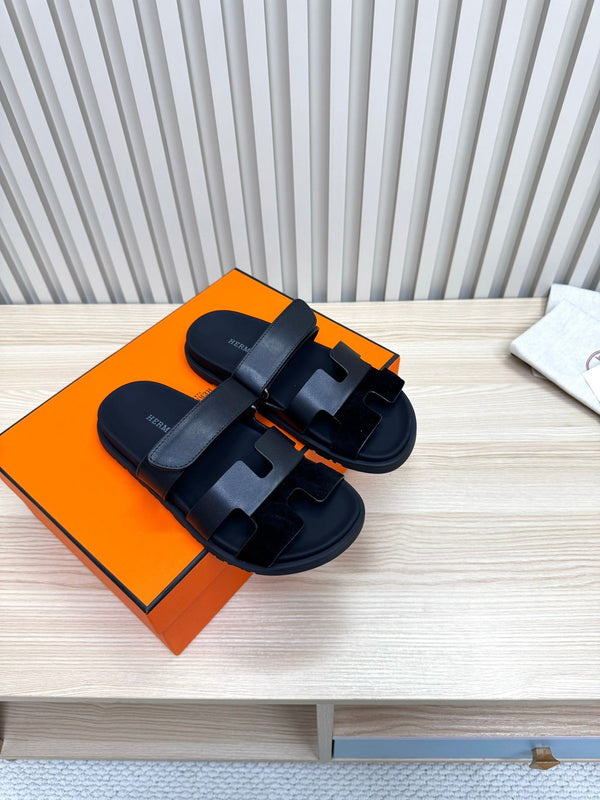 HM Chypre Sandal In Black Cowhide And Suede  968869