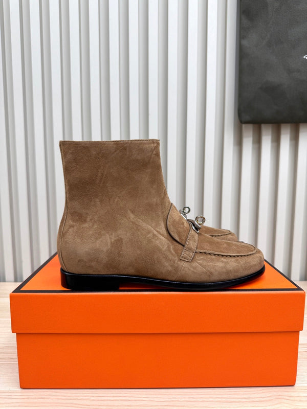 HM 25s Kelsy Ankle Boot Coffee Brown Suede 466591