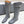 HM 25ss Kelly Buckle Riding Boots Gray Cowhide 576120