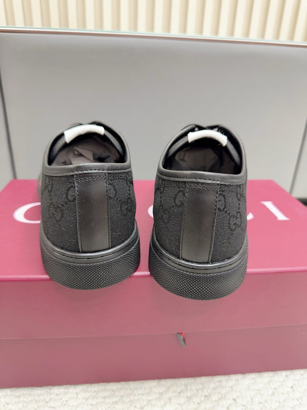 GG Tennis 1977 Sneakers Black Canvas Leather 788207