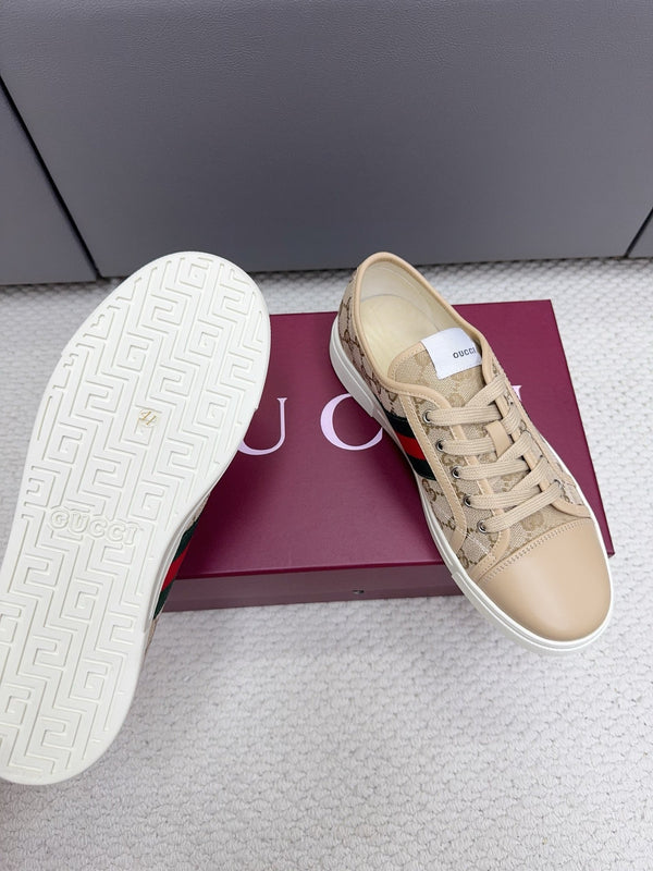 GG Tennis 1977 Sneakers Beige Canvas Leather 788209