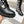 Stivaletto CD D-Major in tessuto denim nero e pelle di agnello blu antracite 107723