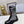 CD D-Major Ankle Boot In Grey Mix Black Denim Fabric And Lambskin 107724