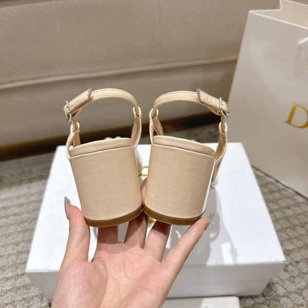CD 25 slingback beige perle pelle verniciata 396118