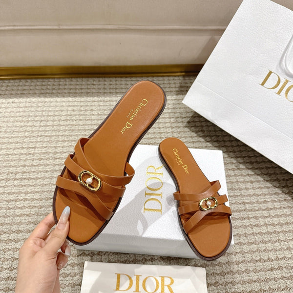 CD 30M Slide Brown Calfskin 543740