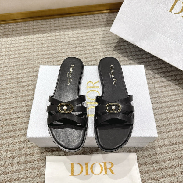 CD 30M Slide Black Calfskin 543741