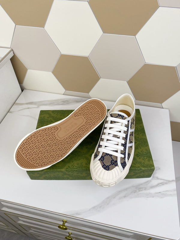 SNEAKER GG JULIO CON TELA A FANTASIA NAVY