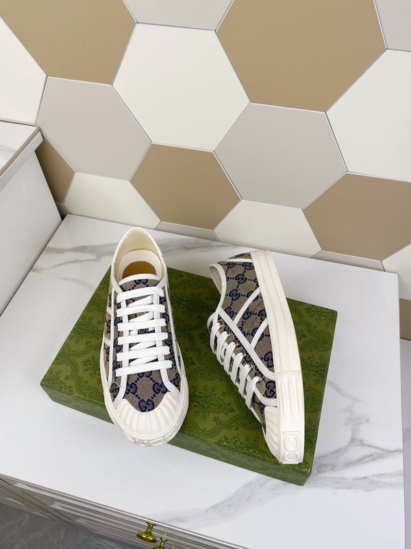 SNEAKER GG JULIO CON TELA A FANTASIA NAVY