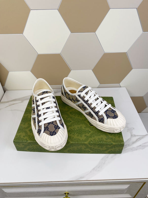 SNEAKER GG JULIO CON TELA A FANTASIA NAVY
