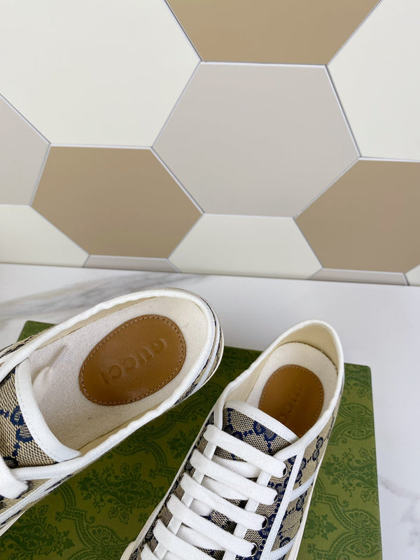 SNEAKER GG JULIO CON TELA A FANTASIA NAVY