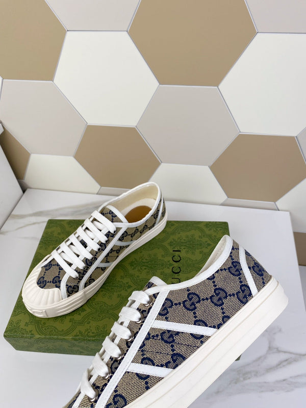 SNEAKER GG JULIO CON TELA A FANTASIA NAVY