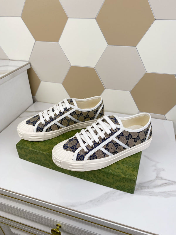 SNEAKER GG JULIO CON TELA A FANTASIA NAVY