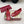 GG BALLET FLAT CREMISON HORIZONTAL STRAPS LAMBS PELLE