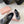 Miu Thong Sandals In Black Lambskin With Silver Buckle