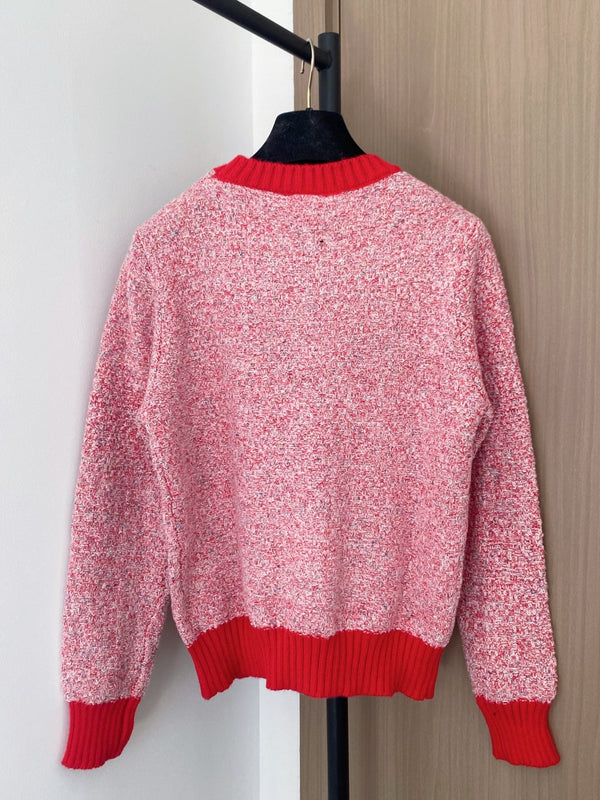 Pull Chanel 2025 Laine Cachemire Rose et Rouge