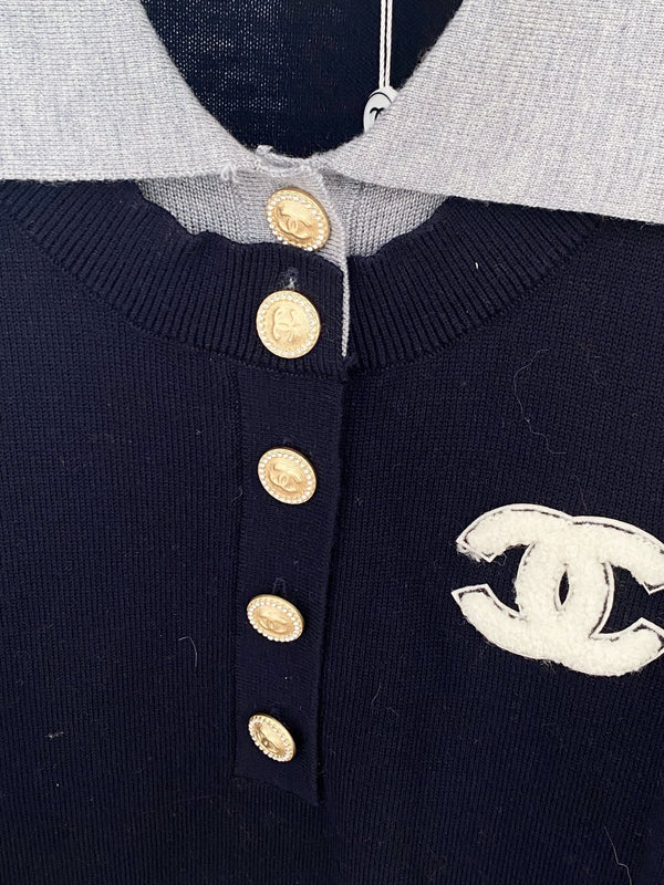Chanel Polo 2025 Laine Bleu Marine 89260