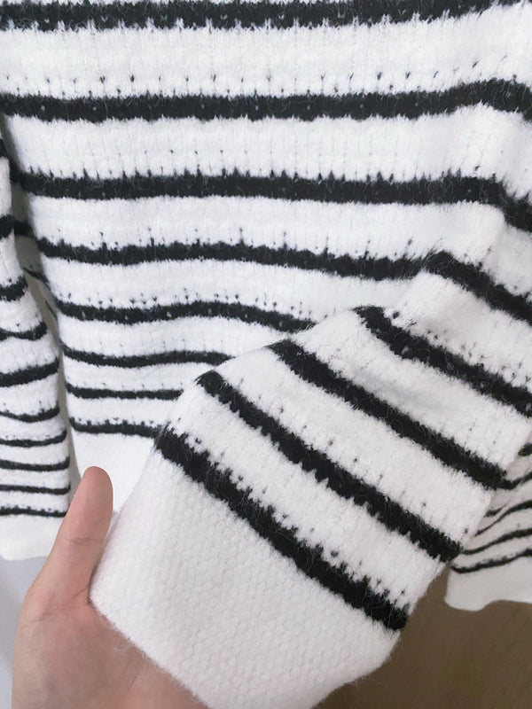 Chanel 2025 Pull Rayé Manches Longues Laine 727133
