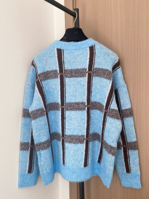 Chanel Pull à Manches Longues Bicolore en Laine 2025 99240