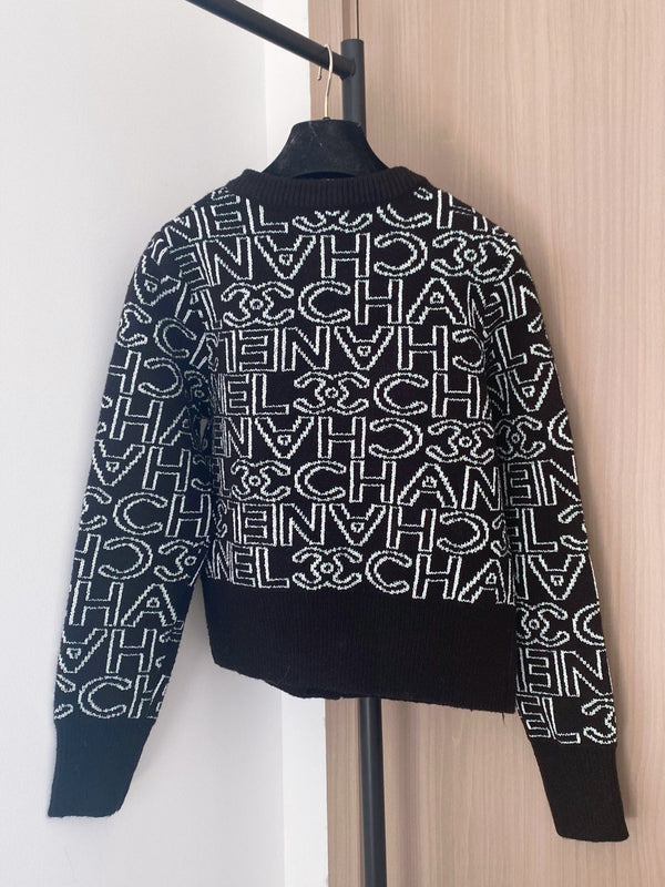 Chanel Cardigan 2025 Marron mélangé Blanc Cachemire 88260