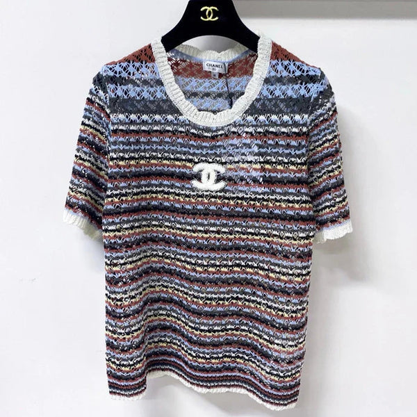 CC 2026 Strips Short-Sleeved Shirt Wool Laine 380254