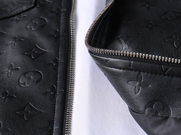 LV SHIRT JACKET IN BLACK MONOGRAM EMBOSSED CALFSKIN 238993