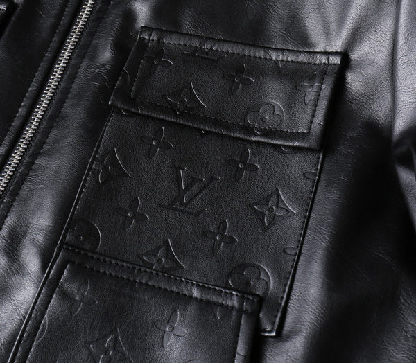 LV BLACK LAMBSKIN SHIRT JACKET 238998