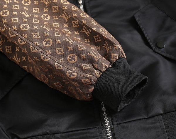 LV WINDBREAKER BLACK AND BROWN MONOGRAM 238972