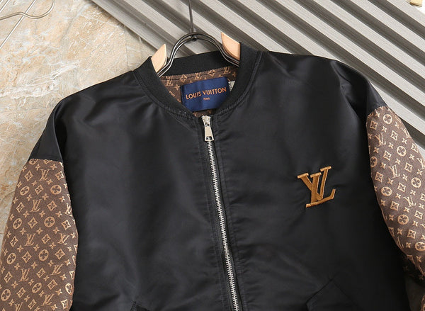 LV WINDBREAKER BLACK AND BROWN MONOGRAM 238972