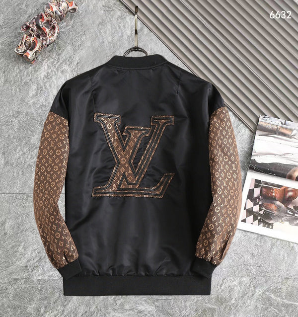 LV WINDBREAKER BLACK AND BROWN MONOGRAM 238972