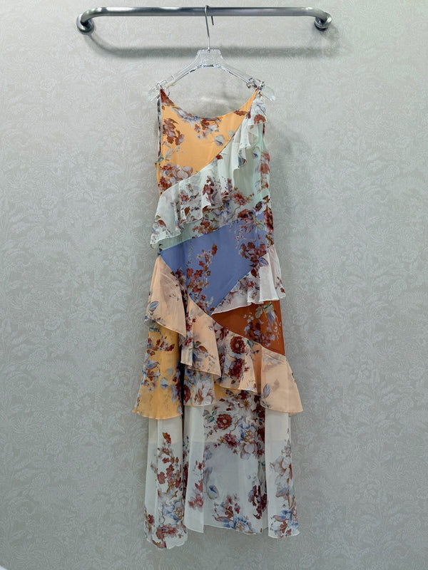 Robe nuisette Zimmermann Awaken à volants en coton imprimé assorti 347332