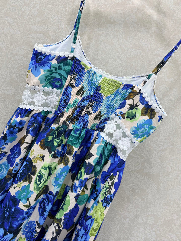 Zimmermann Stardust Mini Dress Blue Floral Cotton 339889