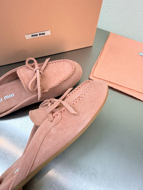 Miu Logo Mule Pink Suede 693521