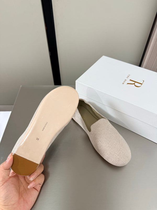 TR Casa Ballet Flat Cream Canvas 872476